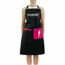 Фартук Технолога Черный / Розовый